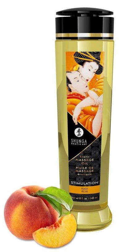 Купить Массажное масло для тела с ароматом персика Stimulation - 240 мл. в Москве.