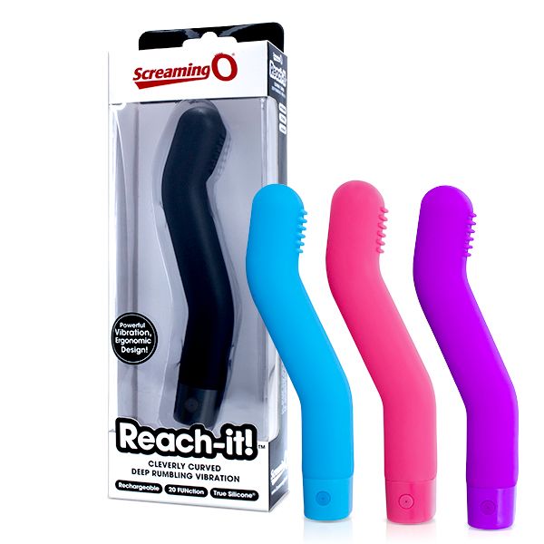 Купить Изогнутый вибратор Reach It Charged Vibe - 17 см. в Москве.