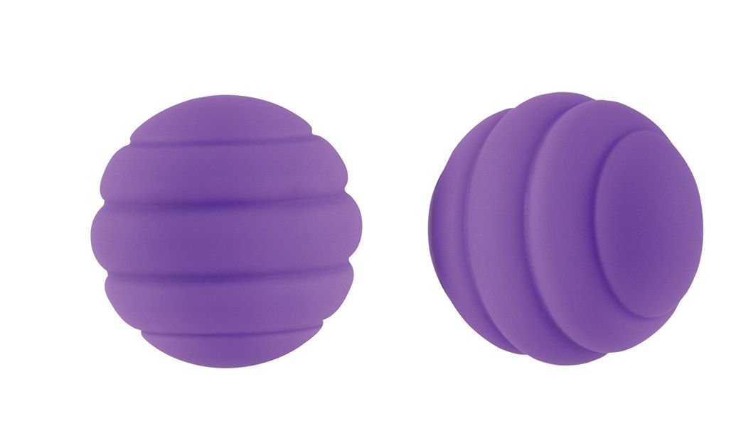 Купить Фиолетовые стальные вагинальные шарики с силиконовым покрытием в Москве.