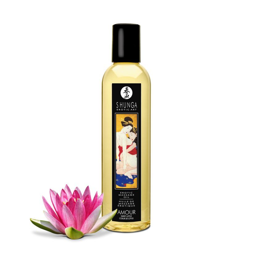 Купить Массажное масло с ароматом цветков лотоса Amour Sweet Lotus - 250 мл. в Москве.