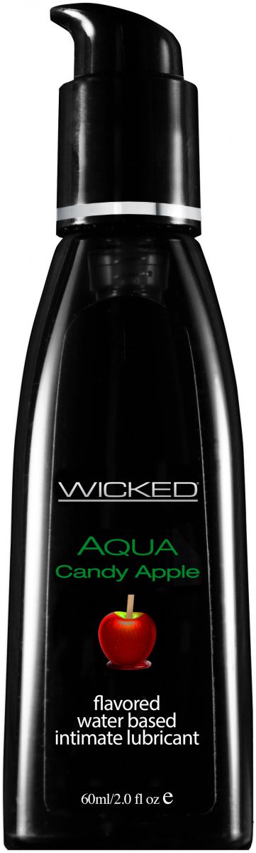 Купить Лубрикант с ароматом сахарного яблока Wicked Aqua Candy Apple - 60 мл. в Москве.