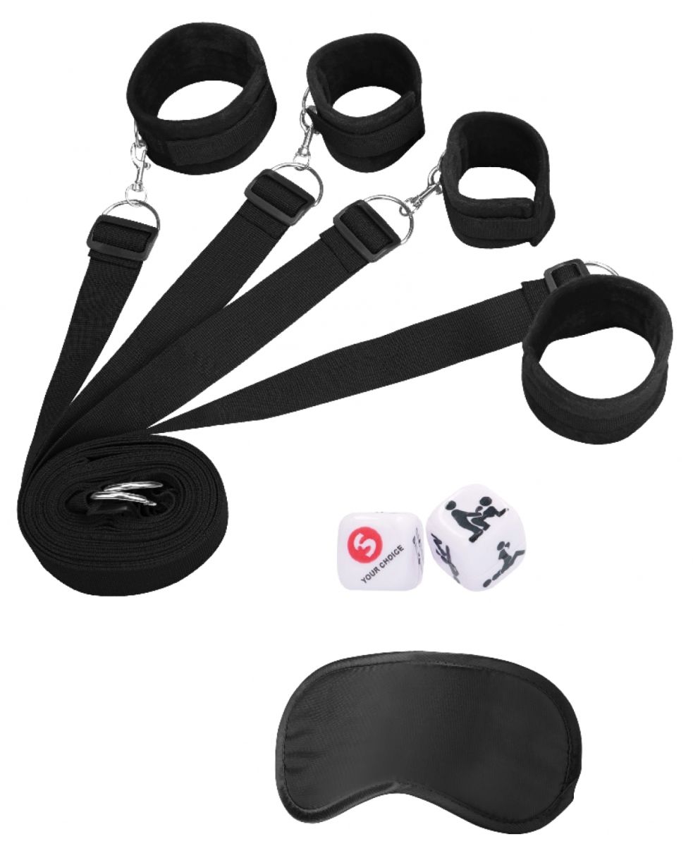 Купить Черный игровой набор БДСМ Under The bed Binding Restraint Kit в Москве.