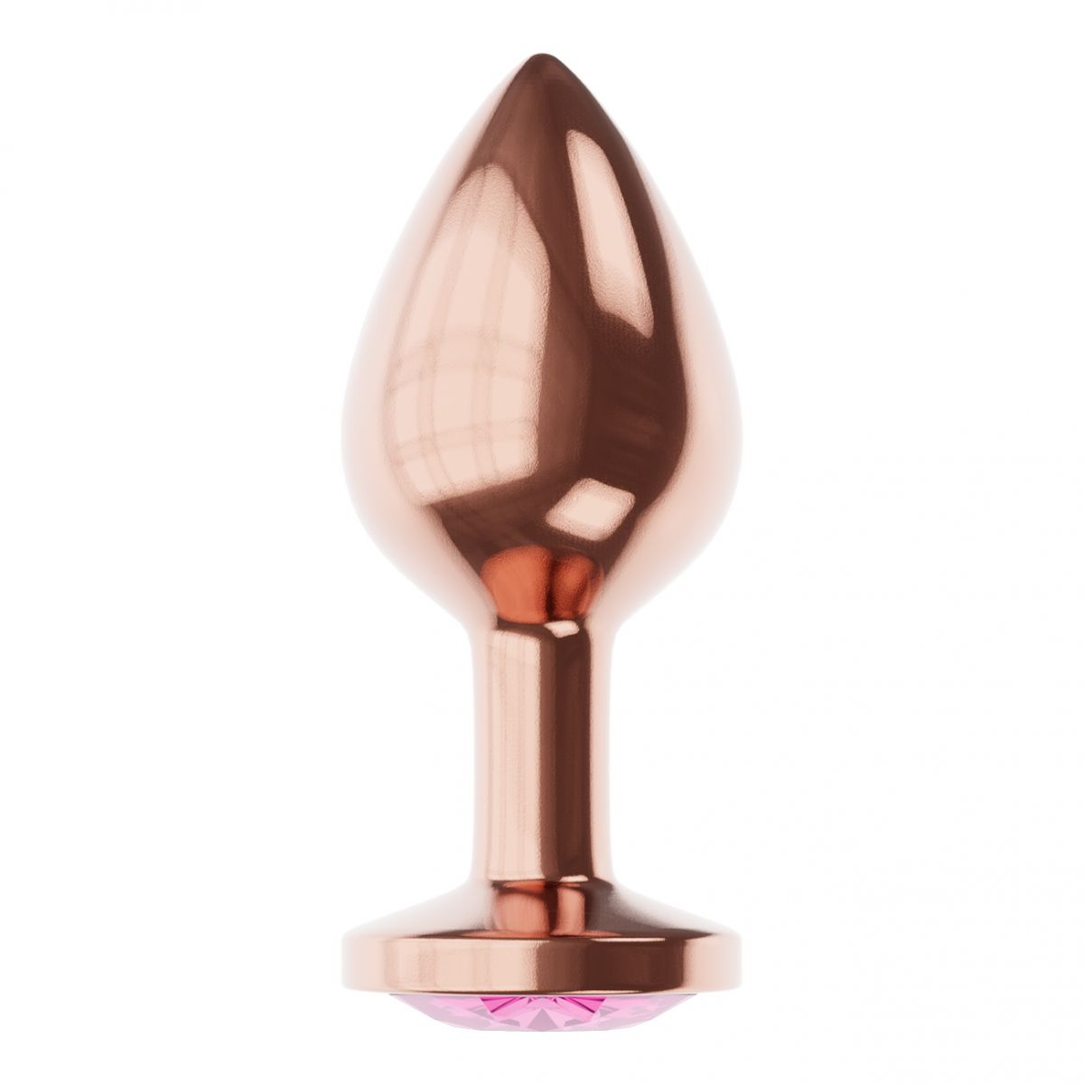Купить Пробка цвета розового золота с лиловым кристаллом Diamond Quartz Shine S - 7,2 см. в Москве.