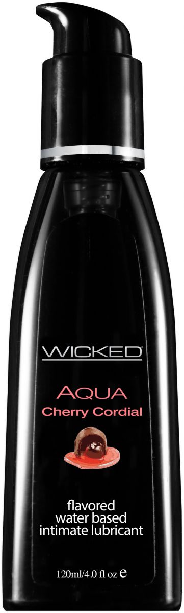 Купить Лубрикант WICKED AQUA Cherry Cordial с ароматом вишневого ликера - 120 мл. в Москве.