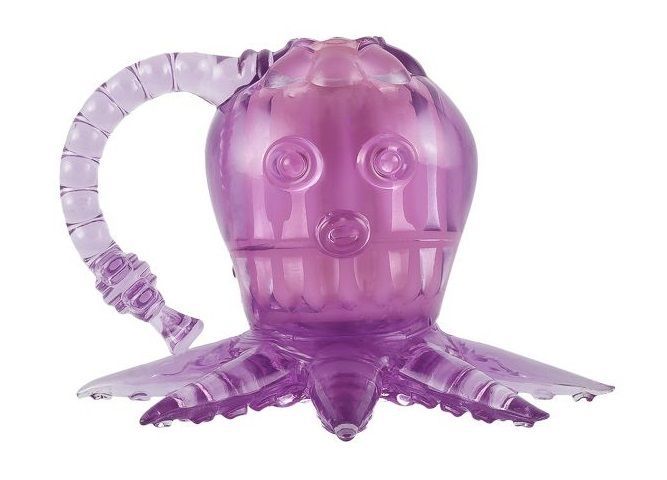 Купить Фиолетовый вибростимулятор в виде осьминога в Москве.