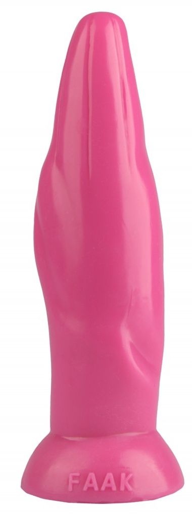 Купить Розовая фигурная анальная втулка - 22,5 см. в Москве.