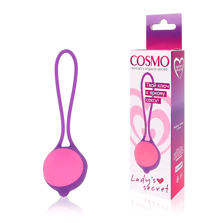 Купить Фиолетово-розовый вагинальный шарик Cosmo в Москве.