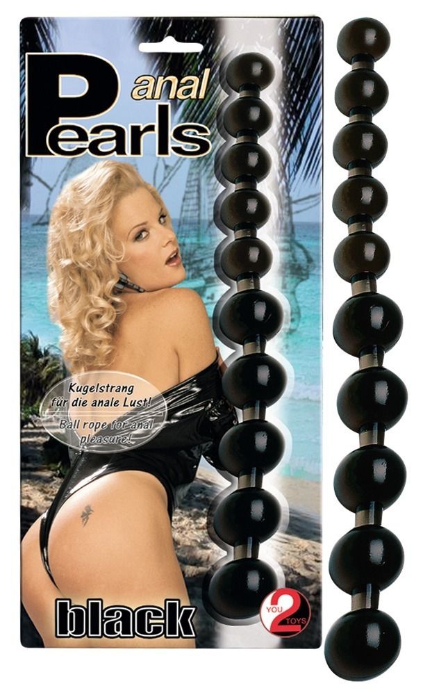 Купить Чёрные анальные бусы Anal Pearls Black - 27,5 см. в Москве.