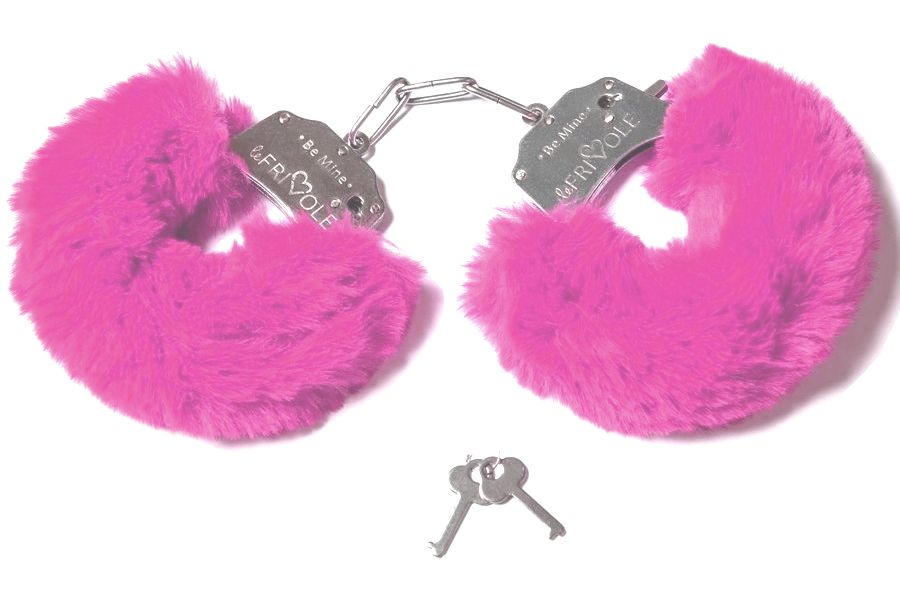 Купить Шикарные наручники с пушистым розовым мехом в Москве.