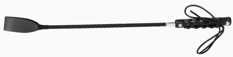 Купить Черный классический гладкий стек со шнуровкой на ручке в Москве.
