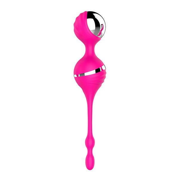 Купить Розовый вагинальные шарики с вибрацией NAGHI NO.17 RECHARGEABLE DUO BALLS в Москве.