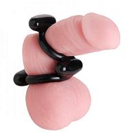 Купить Двойное эрекционное кольцо Dual Stretch To Fit Cock and Ball Ring в Москве.