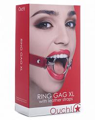 Купить Расширяющий кляп Ring Gag XL с красными ремешками в Москве.