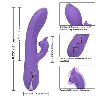 Купить Фиолетовый вибромассажер Inflatable G-Flutter с функцией расширения - 21 см. в Москве.