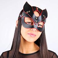Купить Черно-красная игровая маска с ушками в Москве.