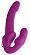 Ярко-розовый безремневой вибрострапон Evoke Vibrating Strapless Silicone Strap-on Dildo