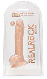 Купить Телесный фаллоимитатор Silicone Dildo With Balls - 22,8 см. в Москве.