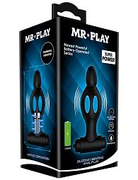 Купить Черная анальная вибропробка Mr.Play - 11,8 см. в Москве.