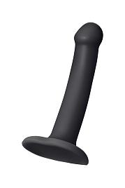 Купить Черный фаллос на присоске Silicone Bendable Dildo S - 17 см. в Москве.