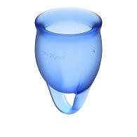 Купить Набор синих менструальных чаш Feel confident Menstrual Cup в Москве.