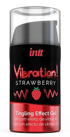 Купить Жидкий интимный гель с эффектом вибрации Vibration! Strawberry - 15 мл. в Москве.