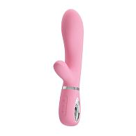 Купить Нежно-розовый вибратор-кролик Thomas с мягкой головкой - 20,5 см. в Москве.