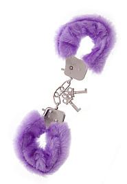 Купить Фиолетовые меховые наручники METAL HANDCUFF WITH PLUSH LAVENDER в Москве.