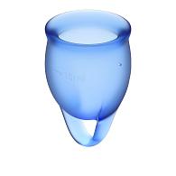 Купить Набор синих менструальных чаш Feel confident Menstrual Cup в Москве.