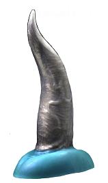 Купить Черно-голубой фаллоимитатор  Дельфин small  - 25 см. в Москве.