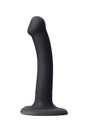 Купить Черный фаллос на присоске Silicone Bendable Dildo S - 17 см. в Москве.