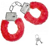 Купить Красные плюшевые наручники с ключиками в Москве.