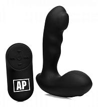 Купить Черный стимулятор простаты Alpha-Pro 7X P-Milker Silicone Prostate Stimulator with Milking Bead в Москве.