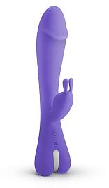 Купить Фиолетовый вибратор-кролик Trix Rabbit Vibrator - 22,5 см. в Москве.