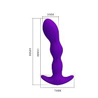 Купить Фиолетовый анальный стимулятор простаты с вибрацией Yale - 14,5 см. в Москве.