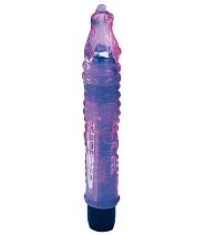 Купить Фиолетовый гелевый вибратор в форме крокодильчика - 19 см. в Москве.