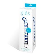 Купить Изогнутый стеклянный фаллос G-Spot Glass Dildo - 17 см. в Москве.