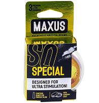 Купить Презервативы с точками и рёбрами в пластиковом кейсе MAXUS Special - 3 шт. в Москве.