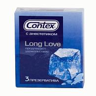 Купить Презервативы с продлевающей смазкой Contex Long Love - 3 шт. в Москве.