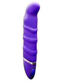 Купить Фиолетовый перезаряжаемый вибратор с ребрышками PROVIBE - 14 см. в Москве.