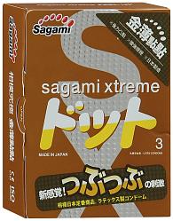 Купить Презервативы Sagami Xtreme FEEL UP с точечной текстурой и линиями прилегания - 3 шт. в Москве.