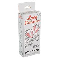 Купить Пудра для игрушек Love Protection с ароматом клубники со сливками - 15 гр. в Москве.