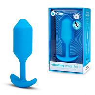 Купить Голубая вибропробка для ношения B-vibe Snug Plug 3 - 12,4 см. в Москве.