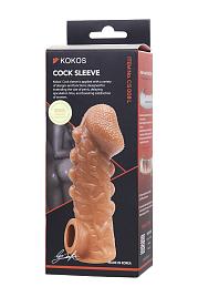 Купить Телесная закрытая насадка с шишечками Cock Sleeve Size L - 17,6 см. в Москве.