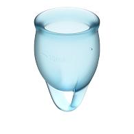 Купить Набор голубых менструальных чаш Feel confident Menstrual Cup в Москве.
