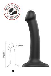 Купить Черный фаллос на присоске Silicone Bendable Dildo S - 17 см. в Москве.