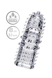 Купить Прозрачная рельефная насадка на палец Arbo - 8 см. в Москве.