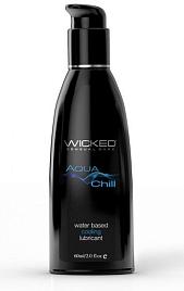 Купить Охлаждающий лубрикант на водной основе Wicked AQUA CHILL - 60 мл. в Москве.