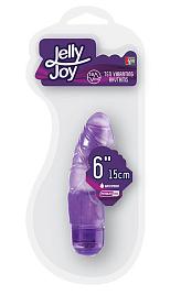Купить Фиолетовый вибромассажёр JELLY JOY 6INCH 10 RHYTHMS - 15 см. в Москве.