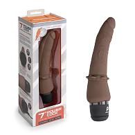 Купить Коричневый анальный вибратор 7  Slim Anal Realistic Vibrator - 20 см. в Москве.