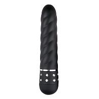 Купить Черный мини-вибратор Diamond Twisted Vibrator - 11,4 см. в Москве.